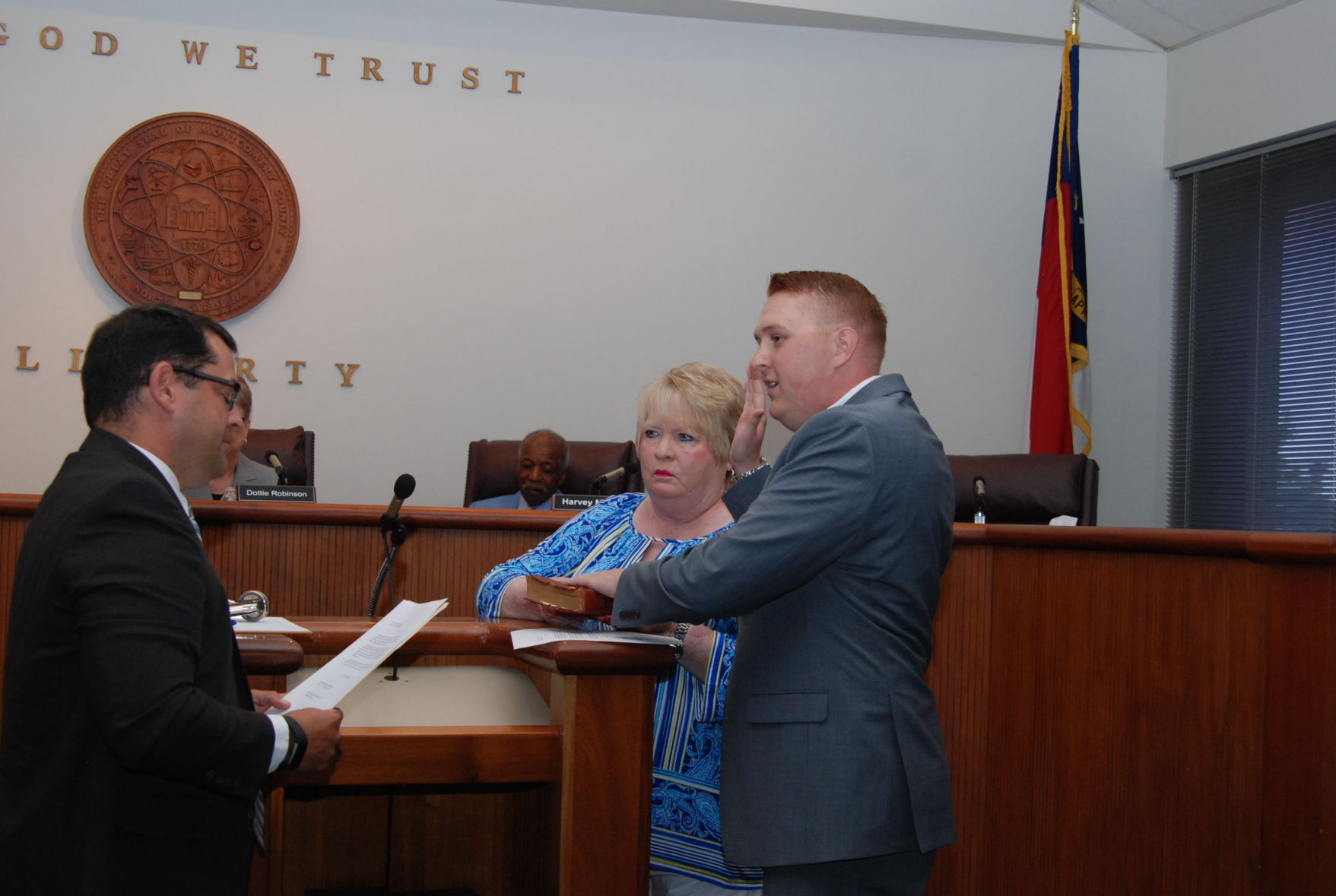 Grant Hinson takes commissioner oath of office